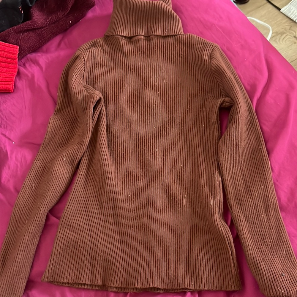 Shein Brown turtleneck long sleeve